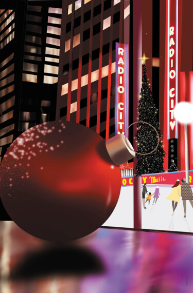 "Noël à New-York" başlıklı Tablo Marie Perony tarafından, Orijinal sanat, Dijital Resim