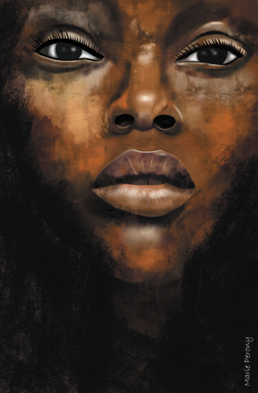 Peinture intitulée "Portrait couleur 1/…" par Marie Perony, Œuvre d'art originale, Peinture numérique