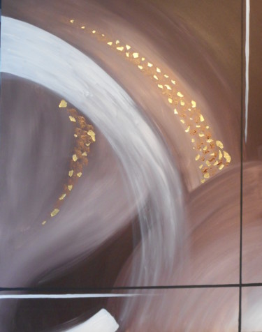 Painting titled "ESPACE" by Marie Pierre Dieumegard, Original Artwork, Acrylic Mounted on Wood Stretcher frame