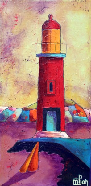 Peinture intitulée "phare-8.jpg" par Marie-Pierre Jan, Œuvre d'art originale, Huile