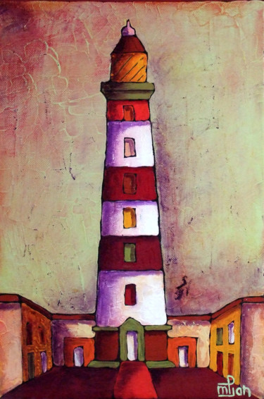 Painting titled "phare-12.jpg" by Marie-Pierre Jan, Original Artwork, Oil