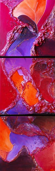 Schilderij getiteld "4-magma.jpg" door Marie-Pierre Jan, Origineel Kunstwerk, Acryl