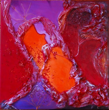 Painting titled "2-magma.jpg" by Marie-Pierre Jan, Original Artwork, Acrylic
