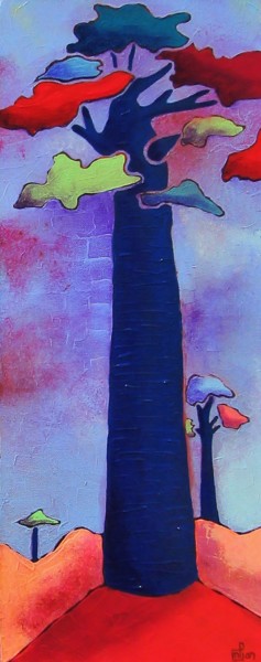 Peinture intitulée "Baobabs 8.jpg" par Marie-Pierre Jan, Œuvre d'art originale, Acrylique