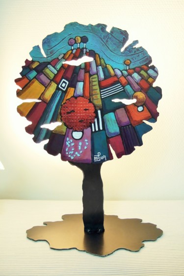 Скульптура под названием "arbre-sculpture-met…" - Marie-Pierre Jan, Подлинное произведение искусства, Металлы