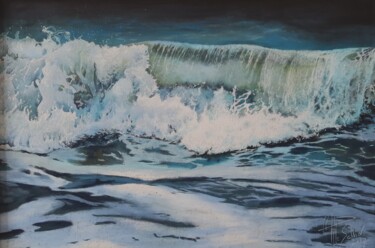 Pintura titulada "écume de mer" por Marie-Pierre Le Sellin, Obra de arte original, Pastel