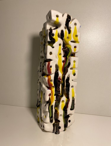 Sculpture titled "TOTEM 1" by Marie-Pierre Montet, Original Artwork, Ceramics