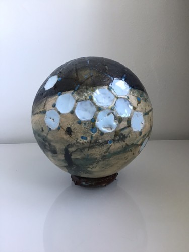 Sculpture intitulée "Sphère 3" par Marie-Pierre Montet, Œuvre d'art originale, Céramique