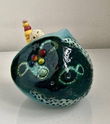 Sculpture titled "Satellite 5" by Marie-Pierre Montet, Original Artwork, Ceramics