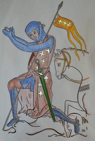 Peinture intitulée "hommage-d-un-cheval…" par Marie-Pierre Musseau, Œuvre d'art originale