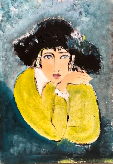 Malerei mit dem Titel "Pause 3" von Marie Rouach, Original-Kunstwerk, Acryl
