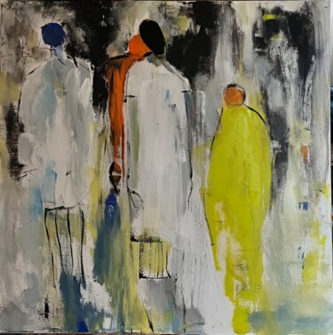 Pittura intitolato "Abstrait féminin 02" da Marie Rouach, Opera d'arte originale, Acrilico
