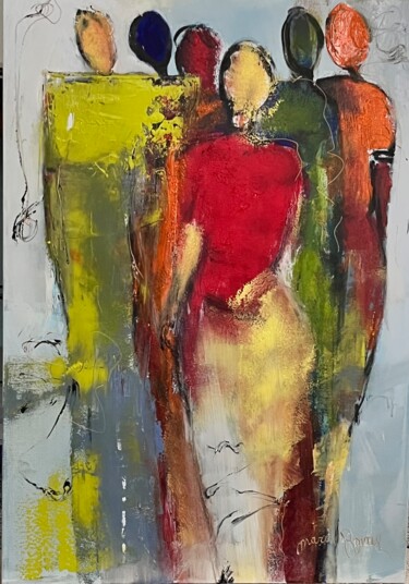 Pintura titulada "Women abstract 2023" por Marie Rouach, Obra de arte original, Acrílico Montado en Bastidor de camilla de m…