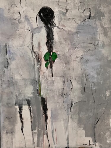 제목이 "Jeune fille au ruba…"인 미술작품 Marie Rouach로, 원작, 아크릴 나무 들것 프레임에 장착됨