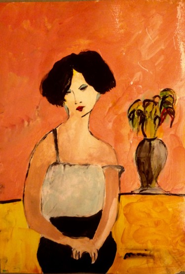 Painting titled "melancolie" by Marie Rouach, Original Artwork