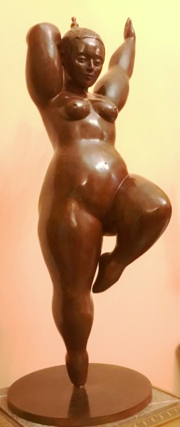 Скульптура под названием "Angella" - Marie Saksik, Подлинное произведение искусства, Бронза