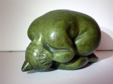 Скульптура под названием "Olga" - Marie Saksik, Подлинное произведение искусства, Бронза