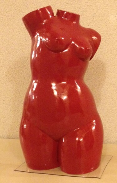Skulptur mit dem Titel "Vénus rouge" von Marie Saksik, Original-Kunstwerk, Gips