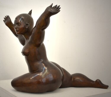 Sculpture intitulée "Aurore bronze" par Marie Saksik, Œuvre d'art originale, Bronze