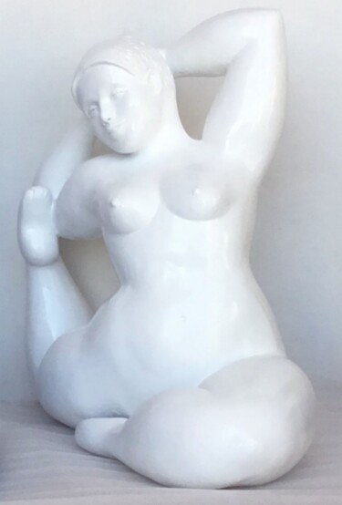 Rzeźba zatytułowany „Rhama blanche” autorstwa Marie Saksik, Oryginalna praca, Gips