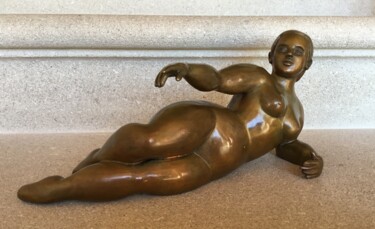 Skulptur mit dem Titel "Hava" von Marie Saksik, Original-Kunstwerk, Bronze