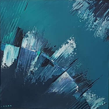 Malerei mit dem Titel "Blue" von Marie Savrimoutou (Marie Artist), Original-Kunstwerk, Acryl Auf Keilrahmen aus Holz montiert