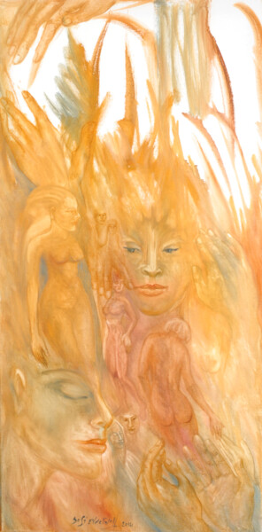 Painting titled "Quand le regard s'o…" by Marie-Sophie Ewreïnoff (Sofi Ewreïnoff), Original Artwork, Oil