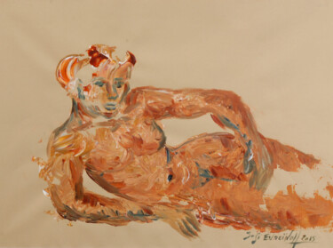 Pintura titulada "chair-de-terre-Nu a…" por Marie-Sophie Ewreïnoff (Sofi Ewreïnoff), Obra de arte original, Acrílico