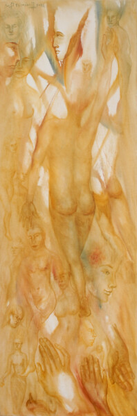 Peinture intitulée "marche-dans-les-bra…" par Marie-Sophie Ewreïnoff (Sofi Ewreïnoff), Œuvre d'art originale, Huile