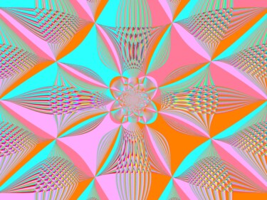 Digitale Kunst getiteld "Farbenspiel in Past…" door Marie T., Origineel Kunstwerk, AI gegenereerde afbeelding