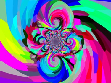 Digitale Kunst mit dem Titel "Feuerwerk der Farben" von Marie T., Original-Kunstwerk, Digitale Fotografie