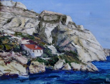 Painting titled "Calanque de Sormiou" by Marie Therese Vion, Original Artwork
