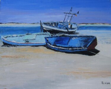 Painting titled "Djerba" by Marie Therese Vion, Original Artwork, Oil