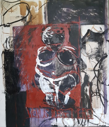 Malerei mit dem Titel "Vénus déesse mère" von Marie Ange Gomes, Original-Kunstwerk, Acryl