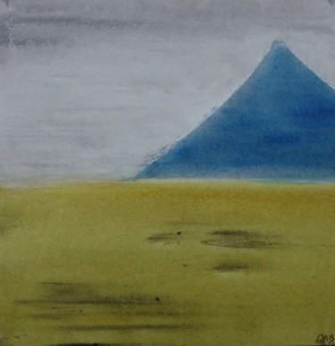 Peinture intitulée "terra-6-fuji-30-x-3…" par Marie Anne Baron, Œuvre d'art originale