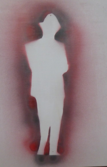 Pintura titulada "l-ombre-rouge-41-x-…" por Marie Anne Baron, Obra de arte original, Acrílico