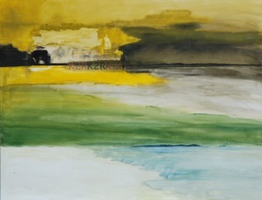 Painting titled "CAP SIZUN" by Marie Anne Baron, Original Artwork