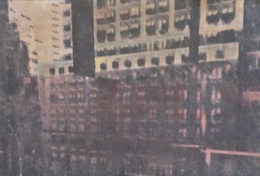 Painting titled "CENTRAL BUILDING" by Marie Anne Baron, Original Artwork