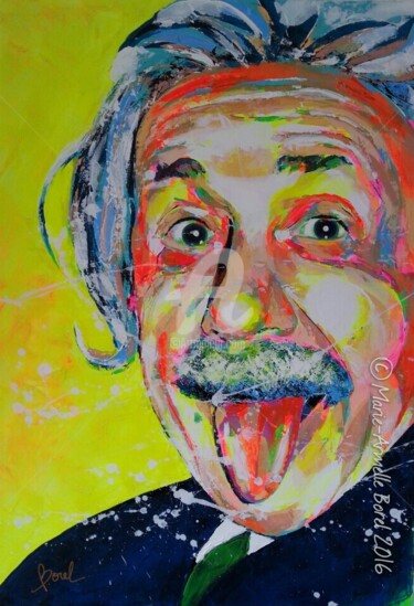 Peinture intitulée "mab-alberteinstein.…" par Marie-Armelle Borel, Œuvre d'art originale