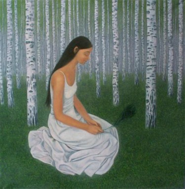 Pintura titulada "Contemplación" por Marie Ban, Obra de arte original
