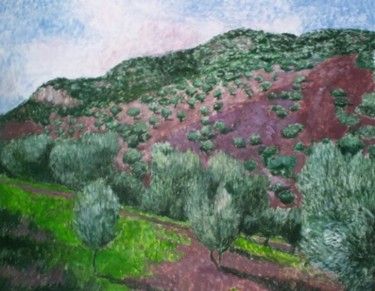 Pintura titulada "olivas" por Marie Ban, Obra de arte original, Otro