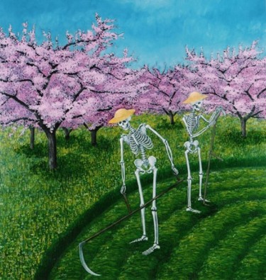 Pintura titulada "jardin de paradiso" por Marie Ban, Obra de arte original