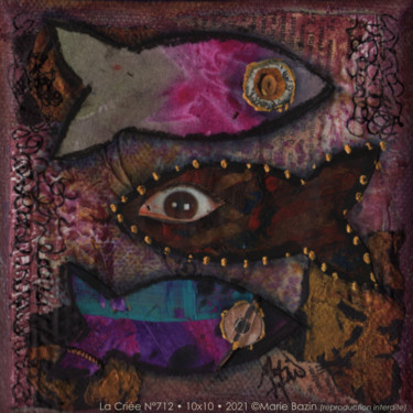 LA CRIÉE n°712 Peinture intitulée "LA CRIÉE n°712" par Marie Bazin, Œuvre d'art originale, Acrylique Monté sur Châssis