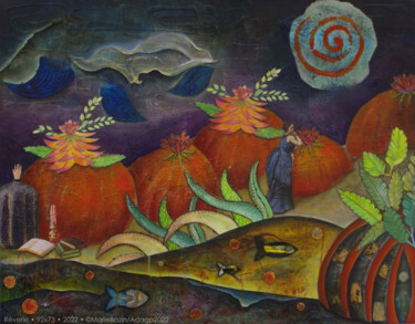 Pintura titulada "RÊVERIE" por Marie Bazin, Obra de arte original, Acrílico Montado en Bastidor de camilla de madera
