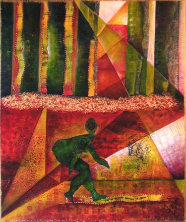 Painting titled "SAVEZ-VOUS DANSER L…" by Marie Bazin, Original Artwork, Acrylic Mounted on Wood Stretcher frame
