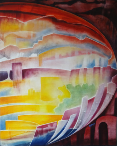 Картина под названием ""Fracture"" - Marie-Blanche Bayon, Подлинное произведение искусства, Акрил Установлен на Деревянная р…