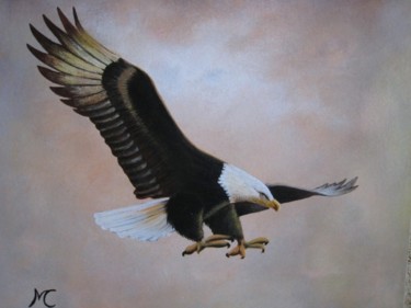 Peinture intitulée "aigle royal" par Marie-Christine Cottarel, Œuvre d'art originale