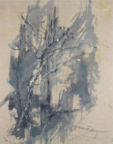 Peinture intitulée "arbre1" par Marie-Pierre Lévêque, Œuvre d'art originale
