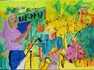 Peinture intitulée "quand le jazz est l…" par Mp.Chevalier, Œuvre d'art originale, Acrylique