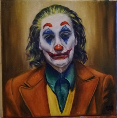 Pintura intitulada "Le Joker" por Marie-Claire Marin, Obras de arte originais, Óleo Montado em Armação em madeira